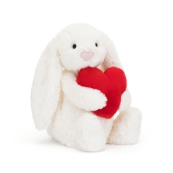 Bashful Red Love Heart Bunny Medium